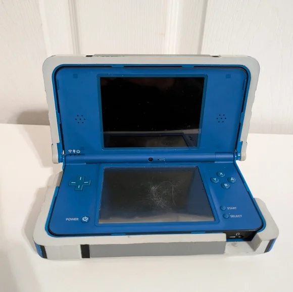 Nintendo DS XL Blue Nerf Case Stylus Game No Charger