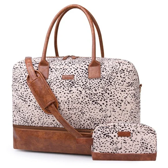 Canvas parade bag Stylish Brown and Black Speckled Handbag Set
