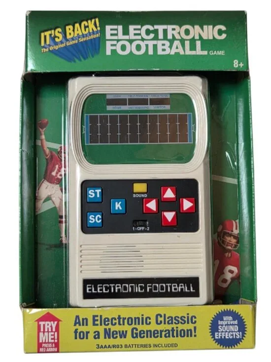 Classic Retro 2016 Mattel Basic Fun Electronic Football Handheld Game BNIB