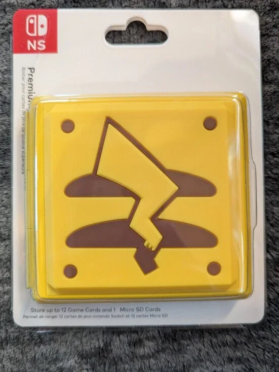Nintendo Switch Yellow Pikachu-Themed Game Card Case