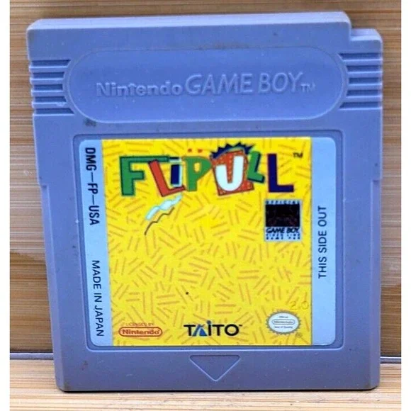 Flipull cartridge Nintendo Game Boy Clean tested working 1990 Authentic Original