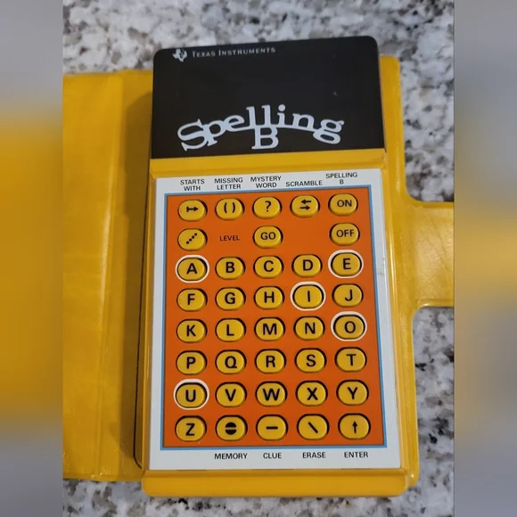 Texas Instruments Spelling B Electronic Game. Vintage Learning Toy