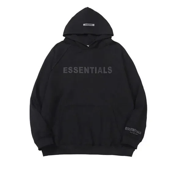 Essentials Fear of God Sweatshirt Pullover Hoodie Black Men’s XL