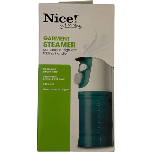 Nice! Garment Steamer Travel Size Teal White