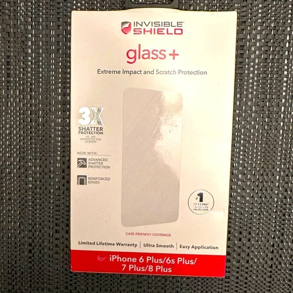 Zagg Invisible Shield Glass Screen Protector iPhone 6s Plus/ 7 Plus/ 8 Plus