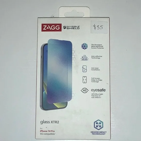InvisibleShield Glass XTR2 Screen Protector for iPhone 14 Pro - Blue