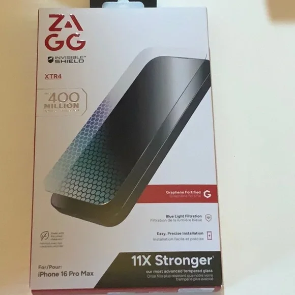 InvisibleShield Screen Protector for iPhone 16 Pro Max - Black