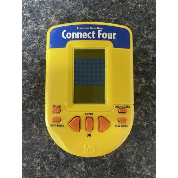 VTG. Connect Four Electronic Handheld Game 1995 Milton Bradley TESTED & WORKING