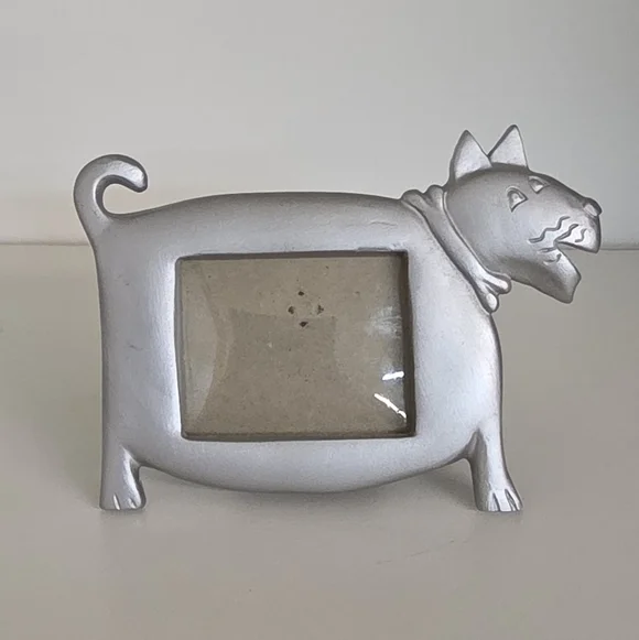 Sonoma Whimsical Pewter-Tone Resin Dog Photo Frame