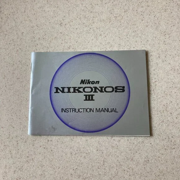 Vintage Nikon Nikonos III Instruction Manual - Under Water Camera