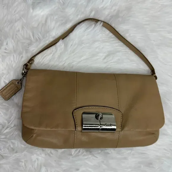 COACH y2k Tan Kristin Mini Purse Wristlet