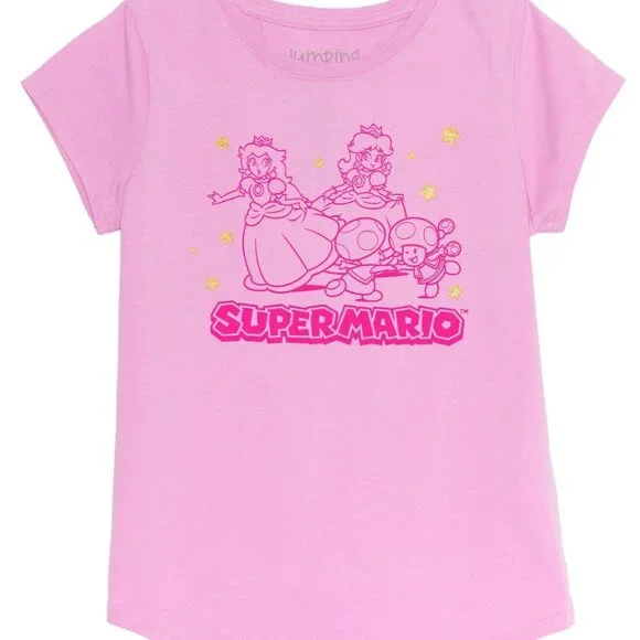 Girls Nintendo Super Mario Graphic Tee by Jumping Beans Size 6 NWT