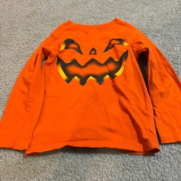 The Children’s Place Jaco lantern long sleeve orange shirt Size 4T Halloween