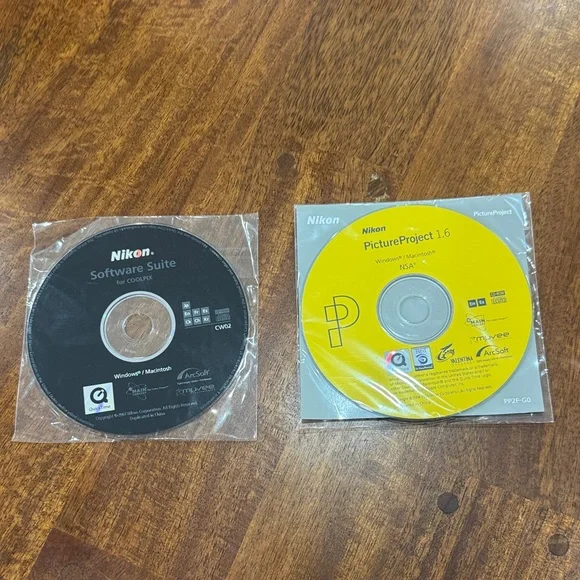 Bundle of Nikon Software Suite and PictureProject 1.6 CD Set - Black and Yellow