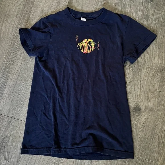 Phish Fall Tour 2009 Concert T-Shirt Navy Blue Small/Youth Medium Vintage womens