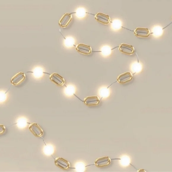 Kate Spade + Target White and Gold Indoor/Outdoor String Lights. New in Box