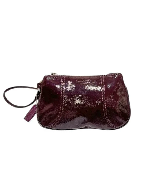Coach Y2K VINTAGE Plum Patent Wristlet