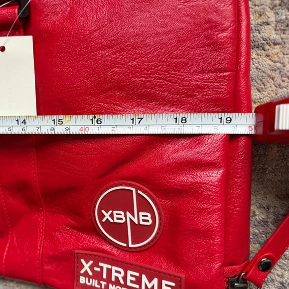 Red XBNB Leather PU gym Bag