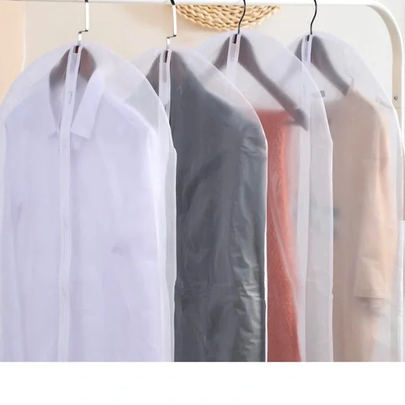 Garment Bags, white zippered,60*80cm or 24” x 32”, 10 pcs.New in Package