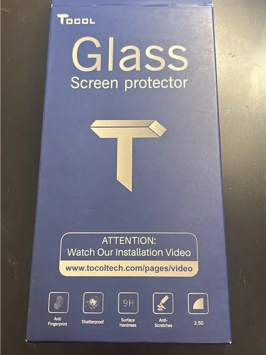Tocol Glass Screen Protector - Blue Packaging