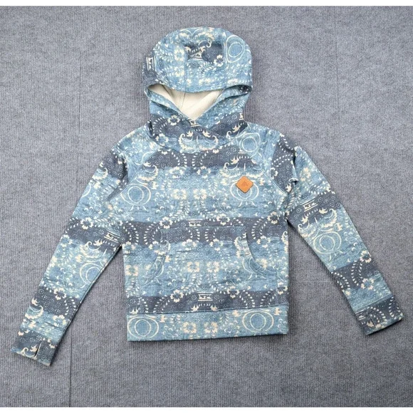 Burton Heron Pullover Hoodie Girls Small Drip Dye Dryride Outdoors Hiking Fleece