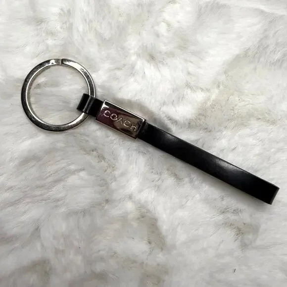 Vintage COACH Black Key Ring Bag Charm