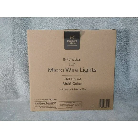 Members Mark Lights Multi Color 8 Function LED Micro Wire 240 Count Battery