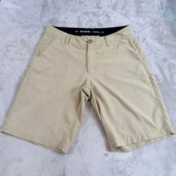 Fox Racing Mens Shorts Khaki Chino Hybrid Casual Size 32 10