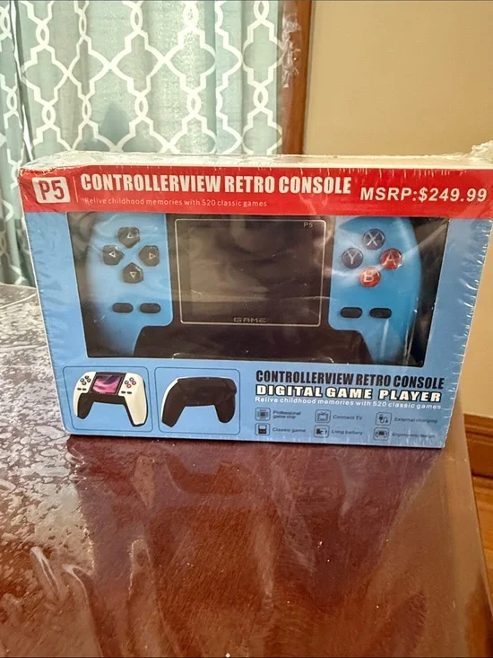 NEW Controllerview Retro Console Handheld - Blue