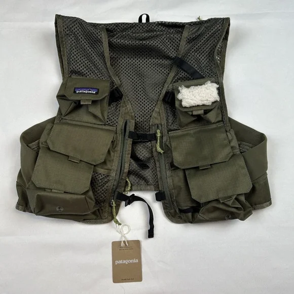 NWT Patagonia Stealth Pack Vest Basin Green Size XS/S Fly fishing Ripstop Patch