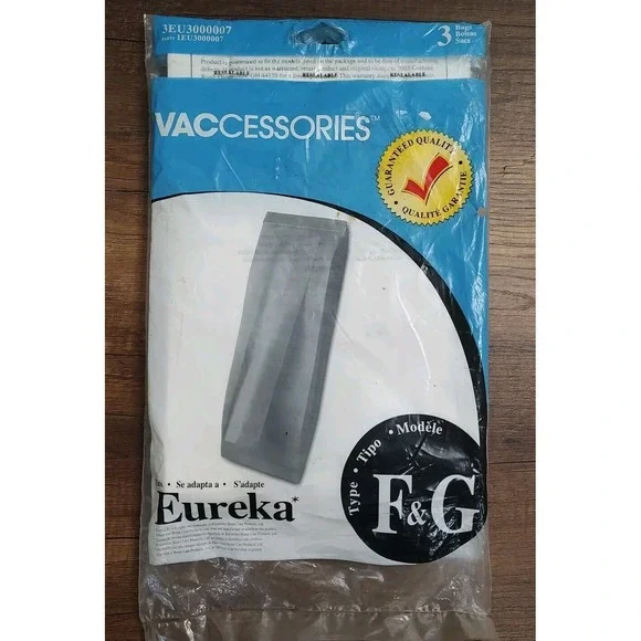 Vaccessories Vacuum Bags 3 Pack Type F&G for Eureka Uprights B11