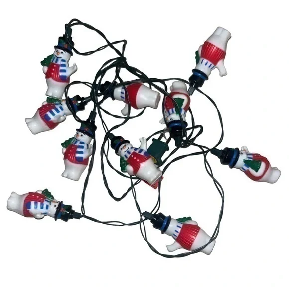 Vintage snowman Christmas lights-covers