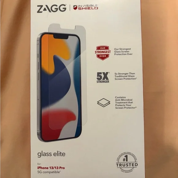 InvisibleShield Glass Elite Screen Protector for iPhone 13/13 Pro - Black