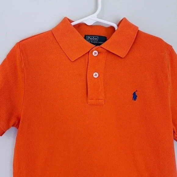Ralph Lauren Orange Polo Shirt Classic Design