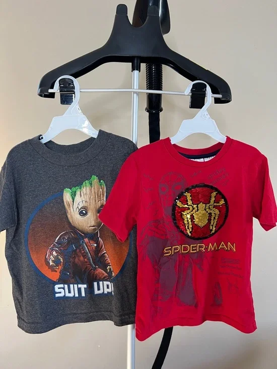 🌎🦸‍♂️🪐🌌Kids Marvel Spider-Man Red & Guardians of the Galaxy Tees