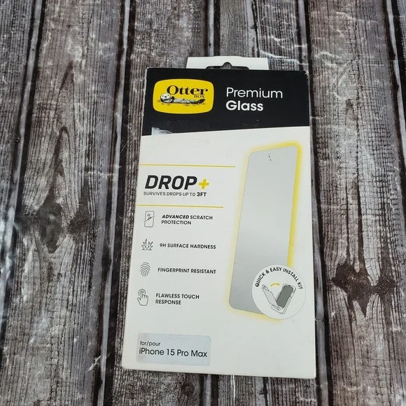 Otterbox Premium Glass Drop Plus Scratch Screen Protector For iPhone 15 Pro Max