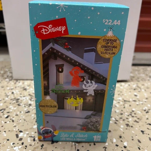 Disney Lilo &‎ Stitch LED Whirl-A-Motion Christmas Holiday Outdoor Projector