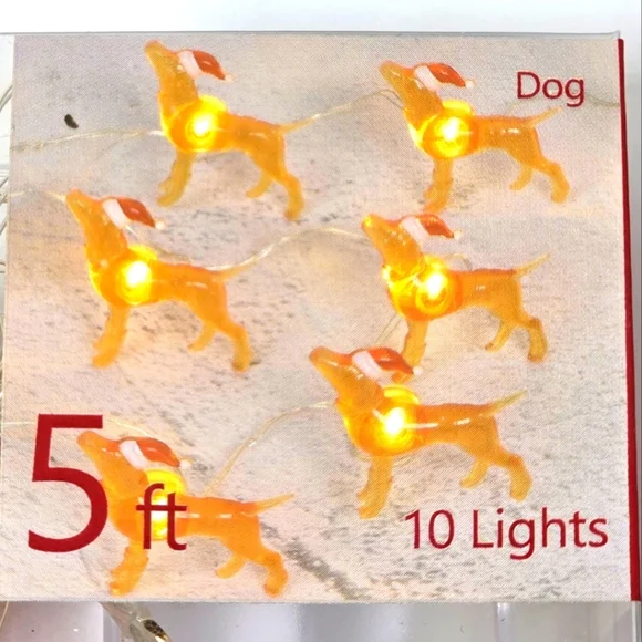 Shimmer Christmas Dog String Lights - 5ft