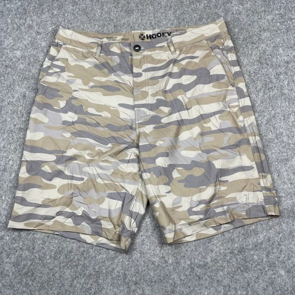 Hooey Shorts Mens XL Camo Stretch Lightweight Outdoor Hiking Western 9