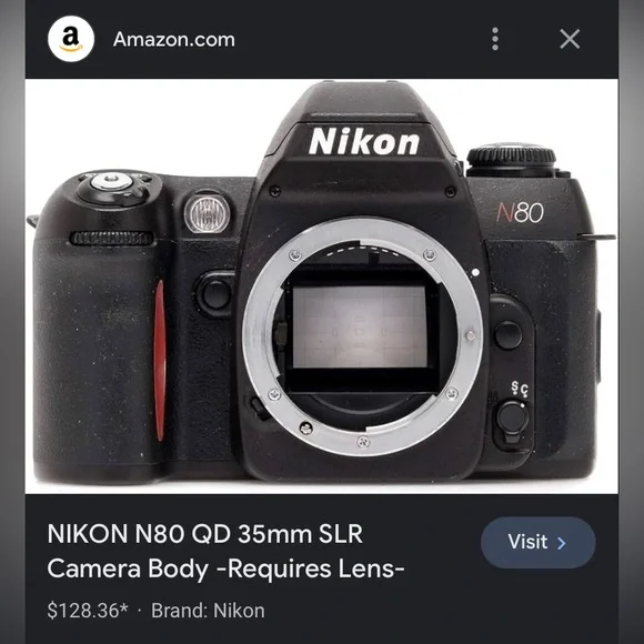 NIKON N80 QD 35mm SLR Camera Body -Requires Lens-