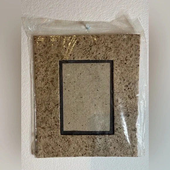 Handmade Natural Fiber Paper Table Top Photo Frame Mixed Media Paper EcoFriendly