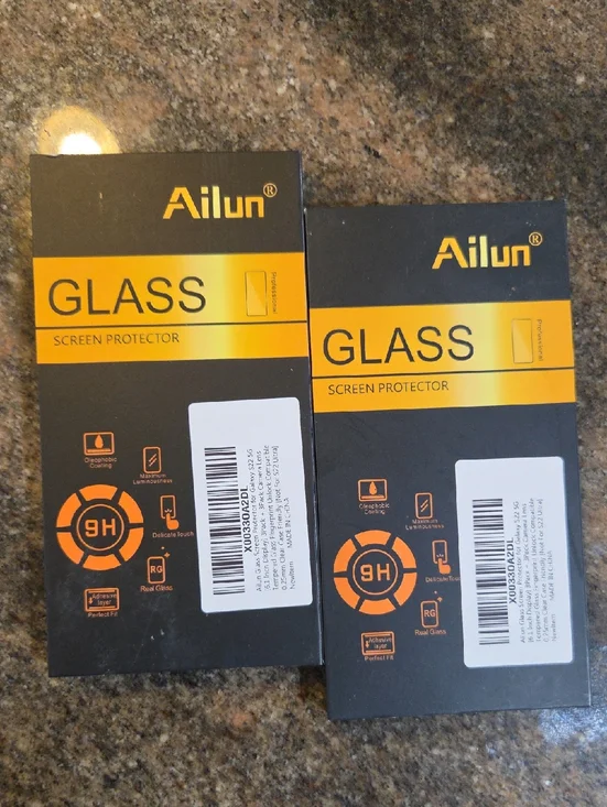 2 Boxes Of Ailun Tempered Glass Screen Protectors (3-Pack). 6 Total Galaxy S22