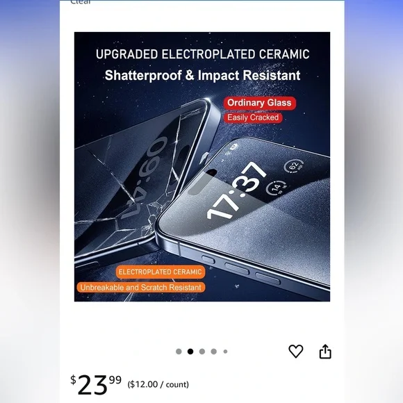 IPhone 16 Pro Max- Silver Full-Coverage Screen Protector