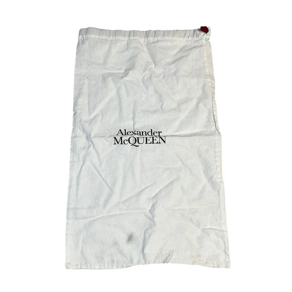 Alexander McQueen Dust Bag White Canvas Logo Print