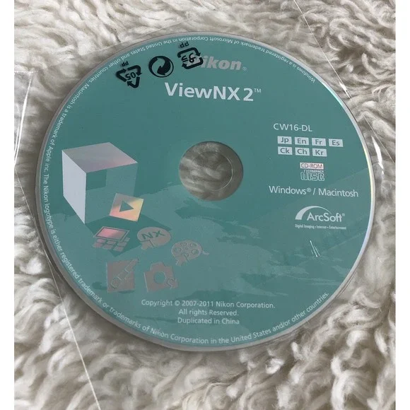 Nikon ViewNX2 CD Software New