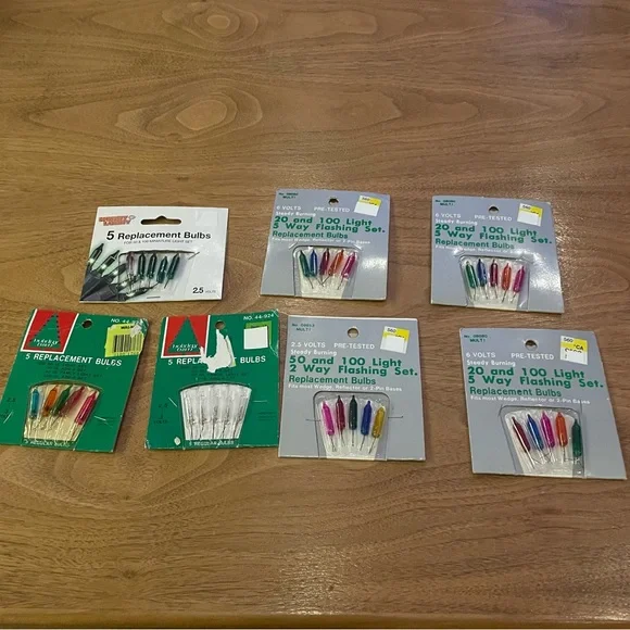 7 packs Christmas light replacement bulbs