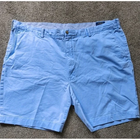 Polo Ralph Lauren Mens Blue Chino Stretch Shorts Classic Fit Size 48