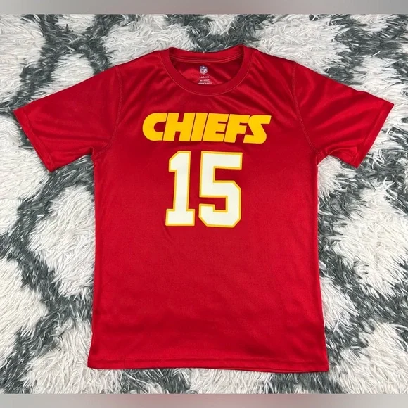 NFL Kids Boys CHIEFS T-shirt Red Yellow White Size Large 14/16