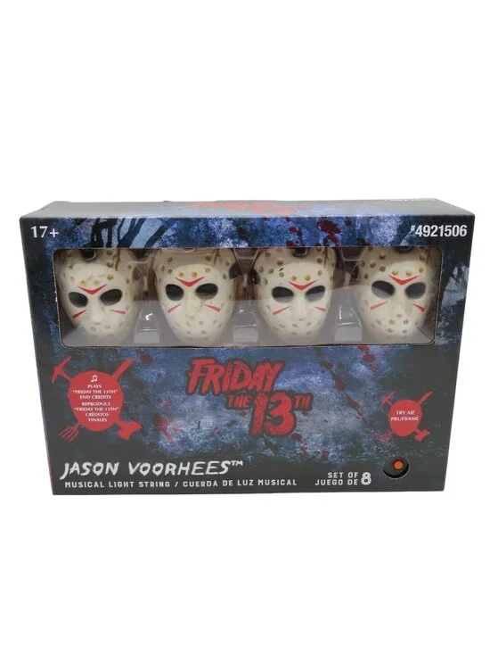 Gemmy Jason Voorhees Friday the 13th Musical String Lights Horror Halloween NEW