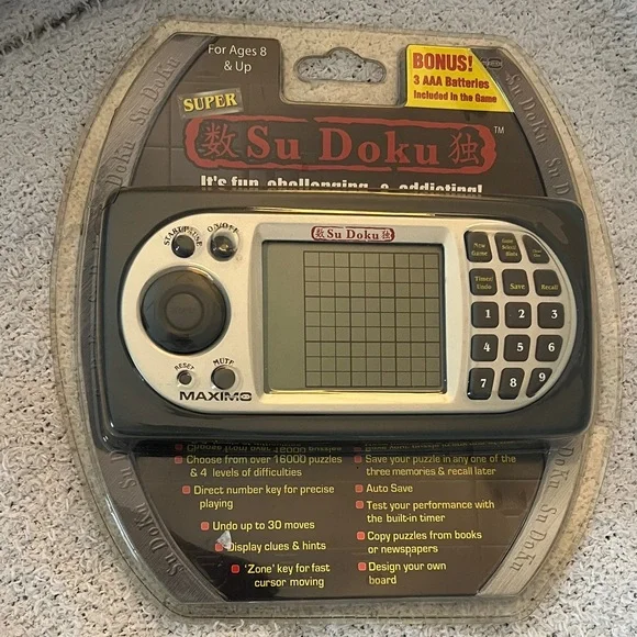 Maximo Super Sudoku Handheld Game sealed in package NEW